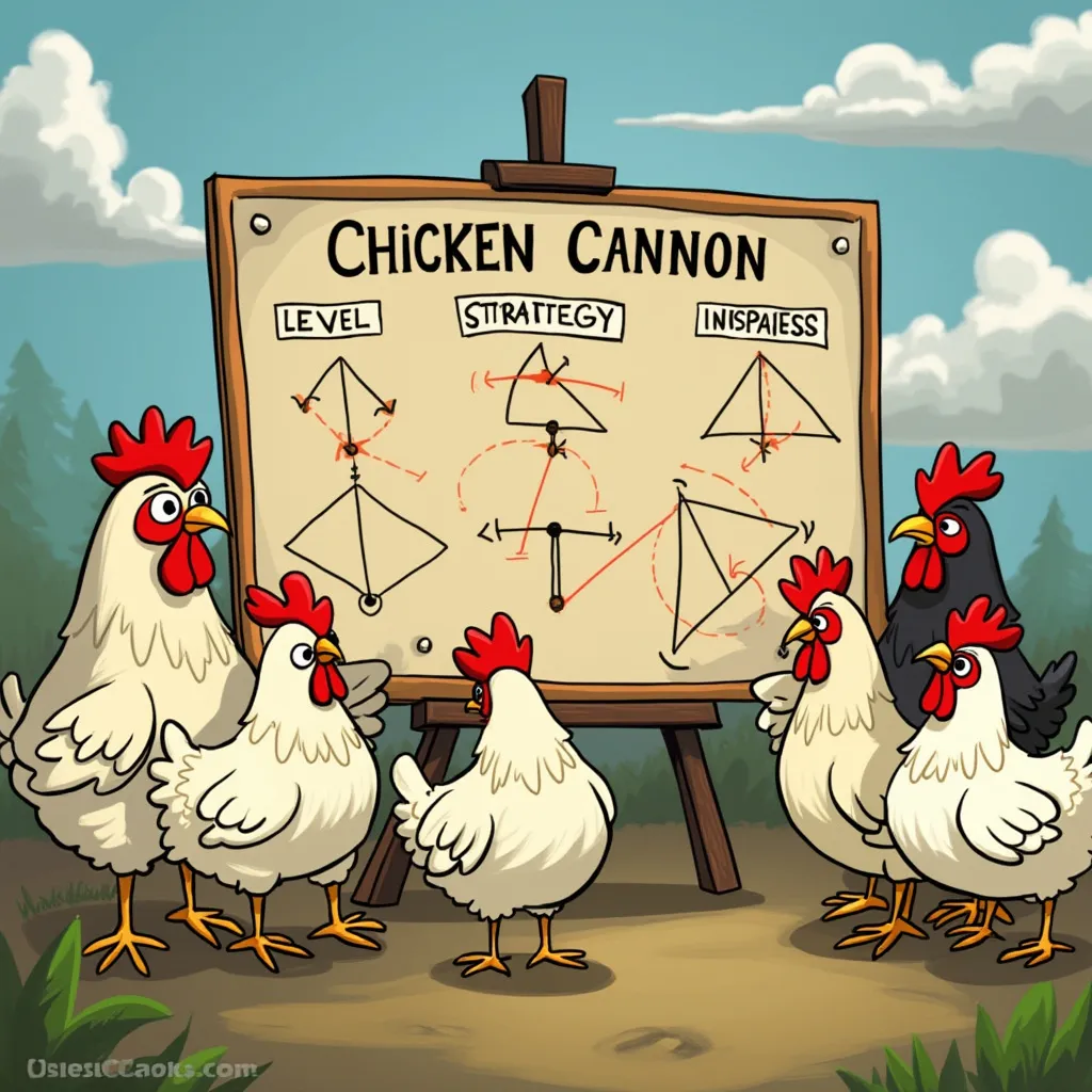 Chicken characters looking at a strategy board